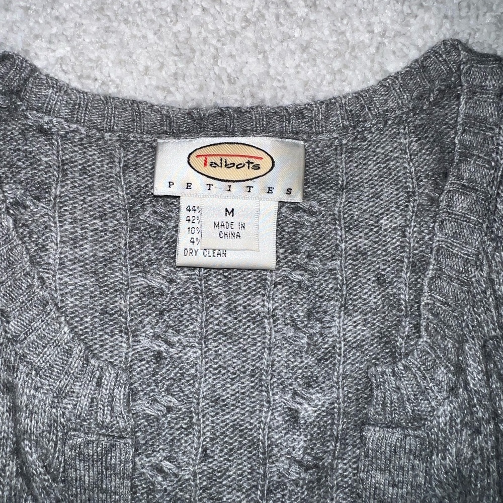 Talbots vintage Women's Gray cashmere blend-Size M - Picture 2 of 4